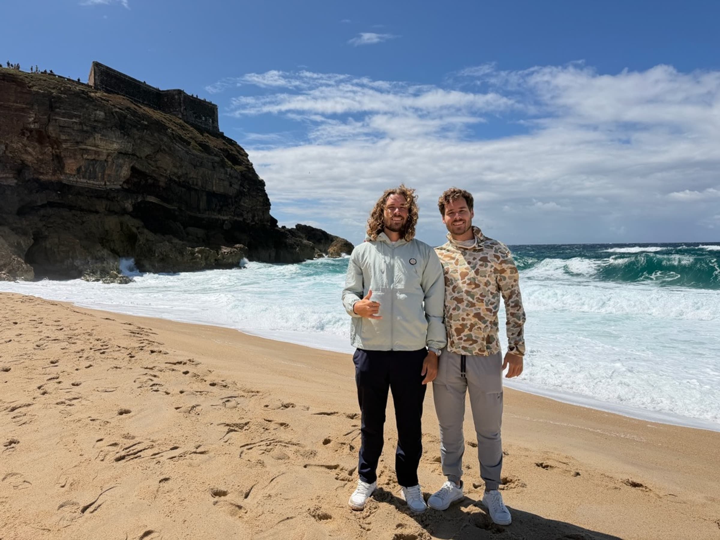Twin Fin founders on the beach